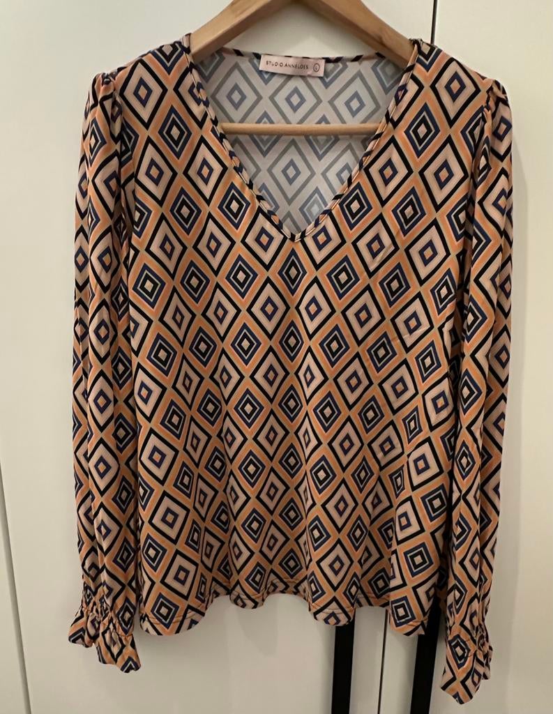 Studio Anneloes blouse/shirt maat L, Kleding | Dames, Tops, Maat 42/44 (L), Oranje, Ophalen of Verzenden, Lange mouw