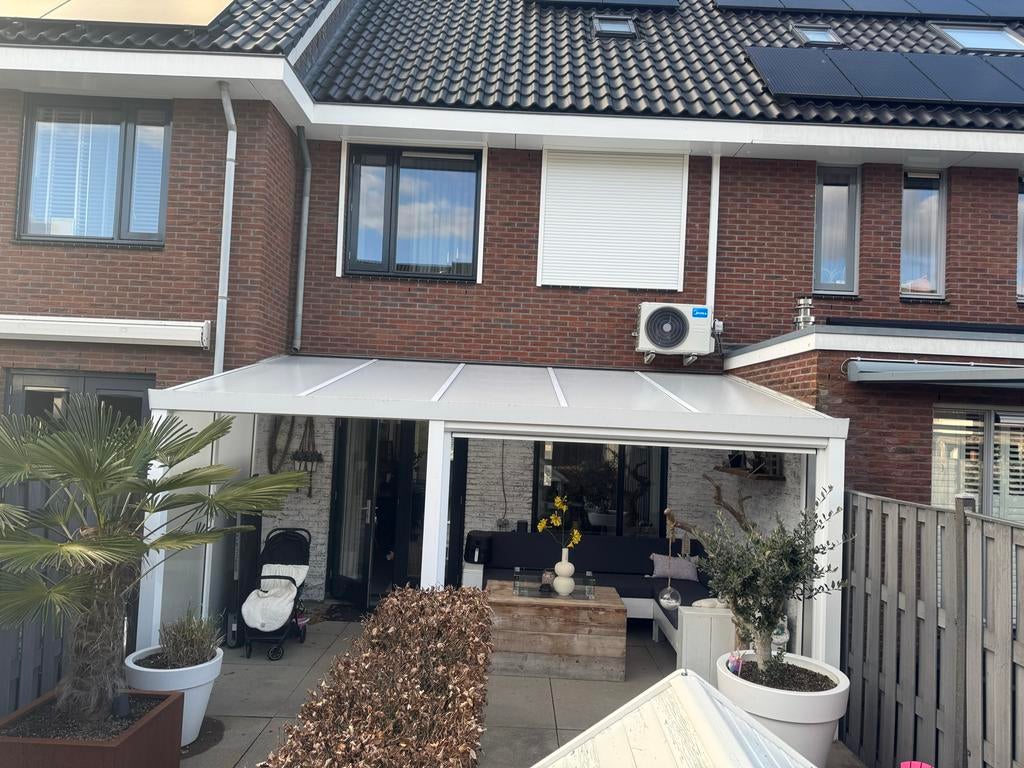 Veranda met elektrisch zonnescherm en led verlichting, Tuin en Terras, Overkappingen, Ophalen, Gebruikt, Veranda