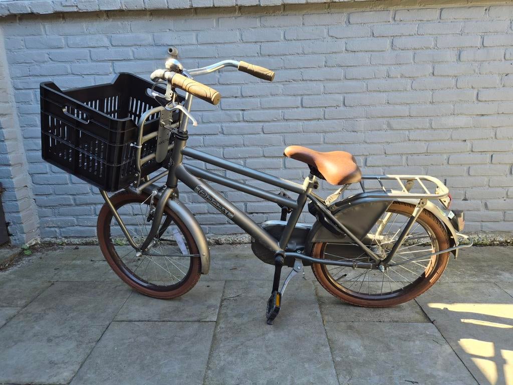 Stevige kinderfiets 16 inch met krat, Ophalen, Gebruikt, 16 tot 20 inch, Loekie