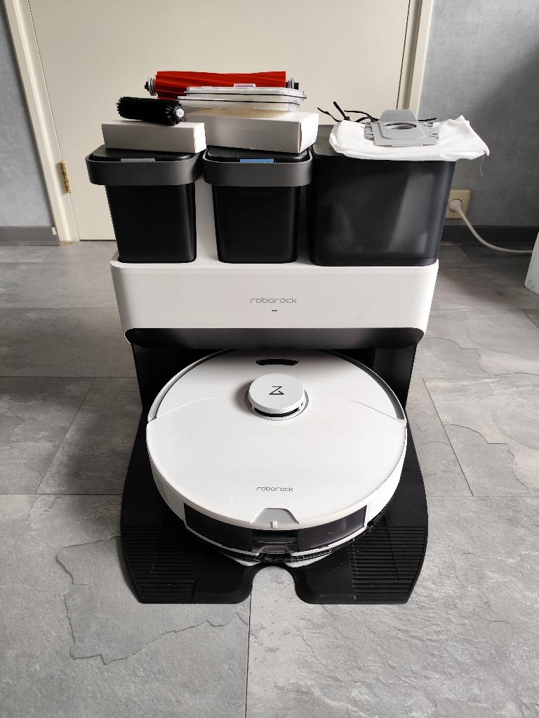 Roborock S7 Pro Ultra wit robotstofzuiger met accessoires!, Ophalen of Verzenden, Zo goed als nieuw, Stofzak, Robotstofzuiger