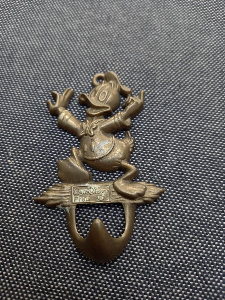 Vintage Donald Duck kapstokhaak jaren '60., Ophalen of Verzenden, Donald Duck, Gebruikt, Beeldje of Figuurtje