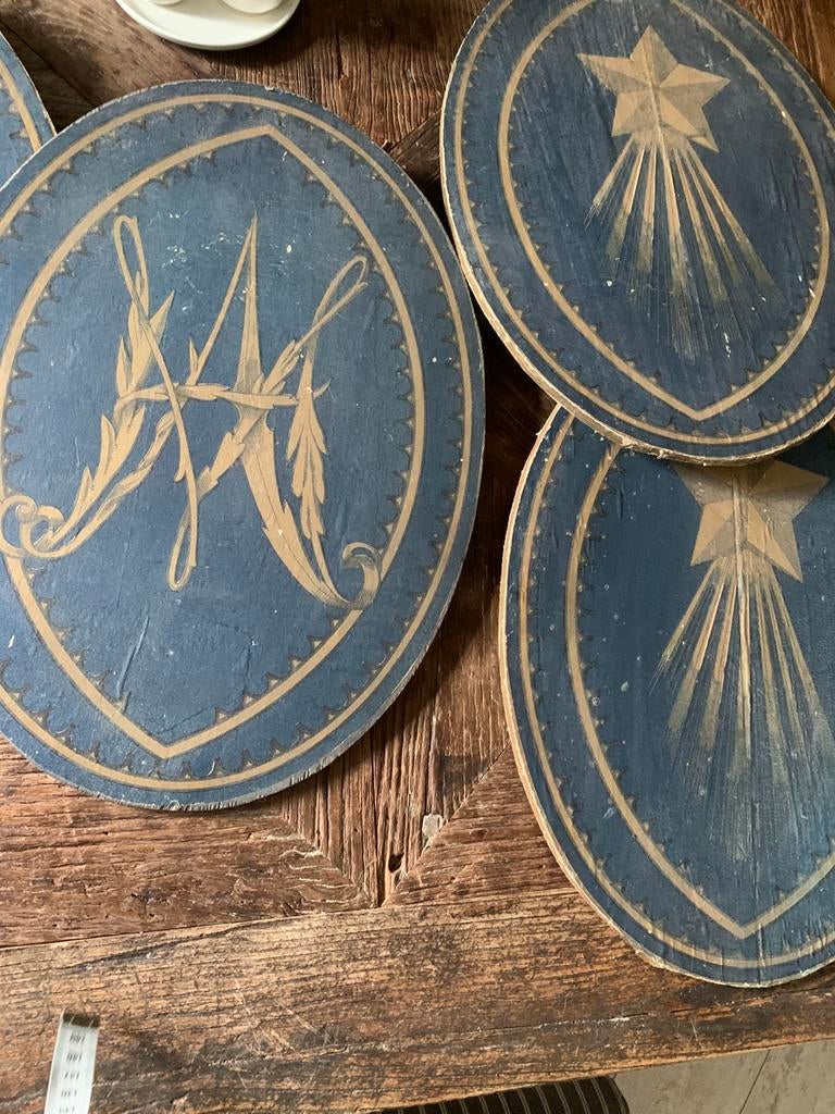 Antieke houten kerk vaandels, Ophalen of Verzenden