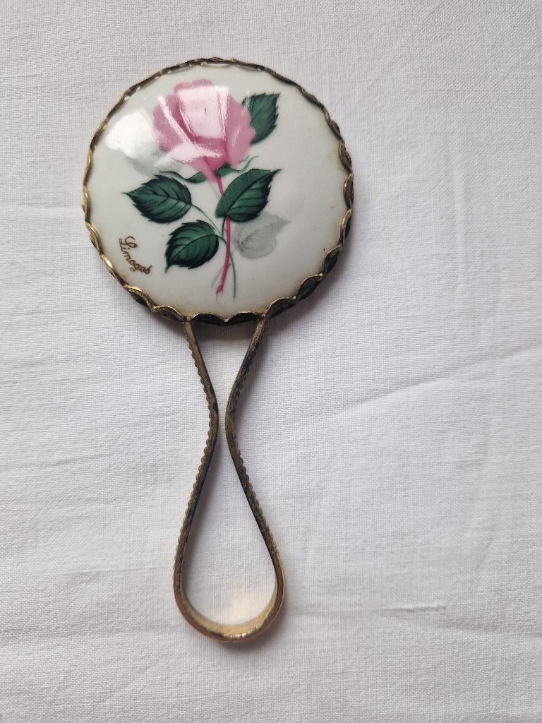 Vintage handspiegeltje Limoges., Ophalen of Verzenden