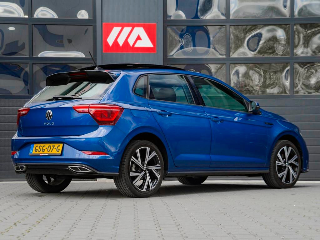 Volkswagen Polo 1.0 TSI 3x R-Line Business Pano|Navi|Carplay, Auto's, Volkswagen, Stof, Gebruikt, Met garantie (alle), Blauw