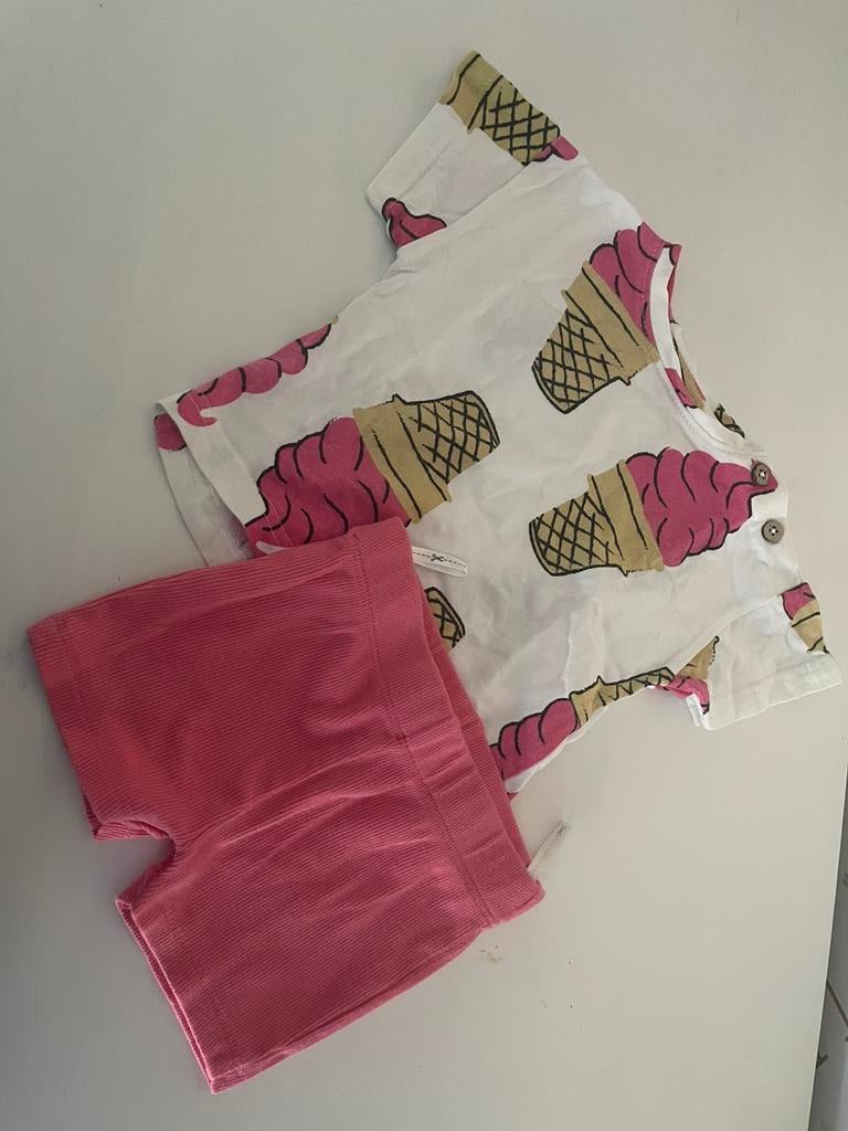 Zomer setje meisjes maat 68 ijsjes, Ophalen of Verzenden, Zo goed als nieuw, Meisje