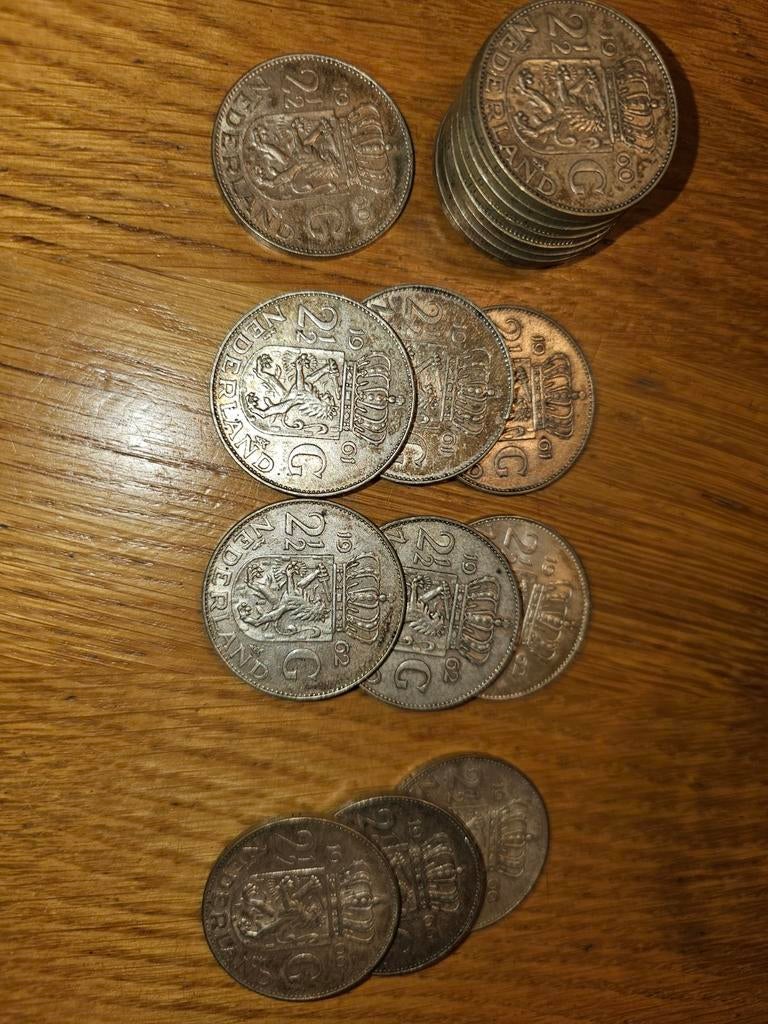 20 zilveren 2,5 gulden munten, Ophalen of Verzenden, Koningin Juliana