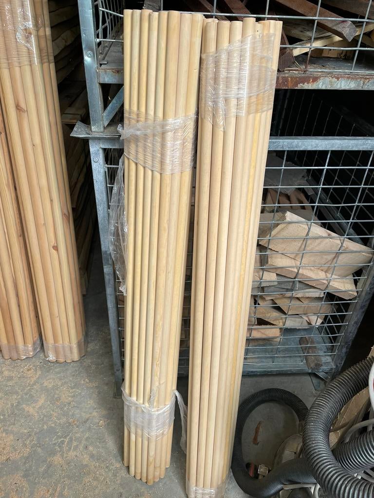 Partij 65x houten stok, lengte 120cm, Ophalen, Zo goed als nieuw, Materiaal