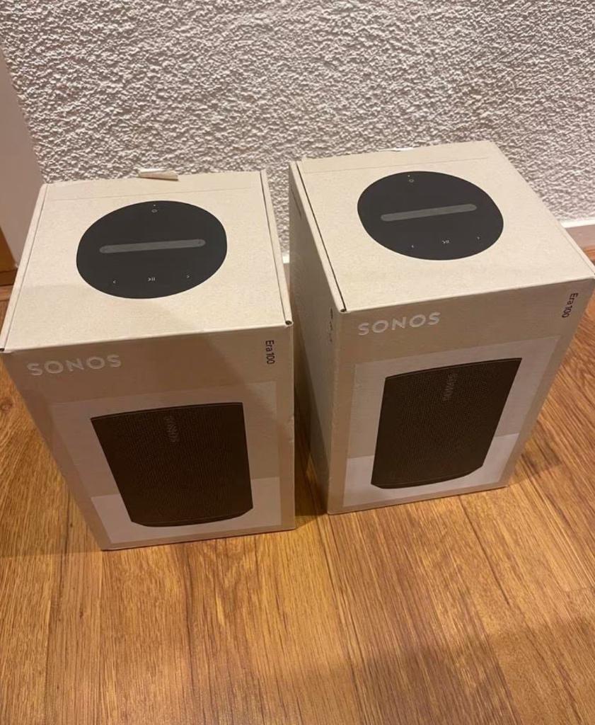 Twee gloednieuwe Sonos Era 100 speakers Dicht in doos, Nieuw, Ophalen of Verzenden, Sonos, 120 watt of meer