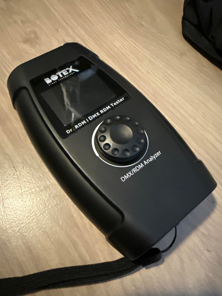 Botex DMX RDM Tester met lader en tas, Ophalen of Verzenden, Gebruikt, Licht