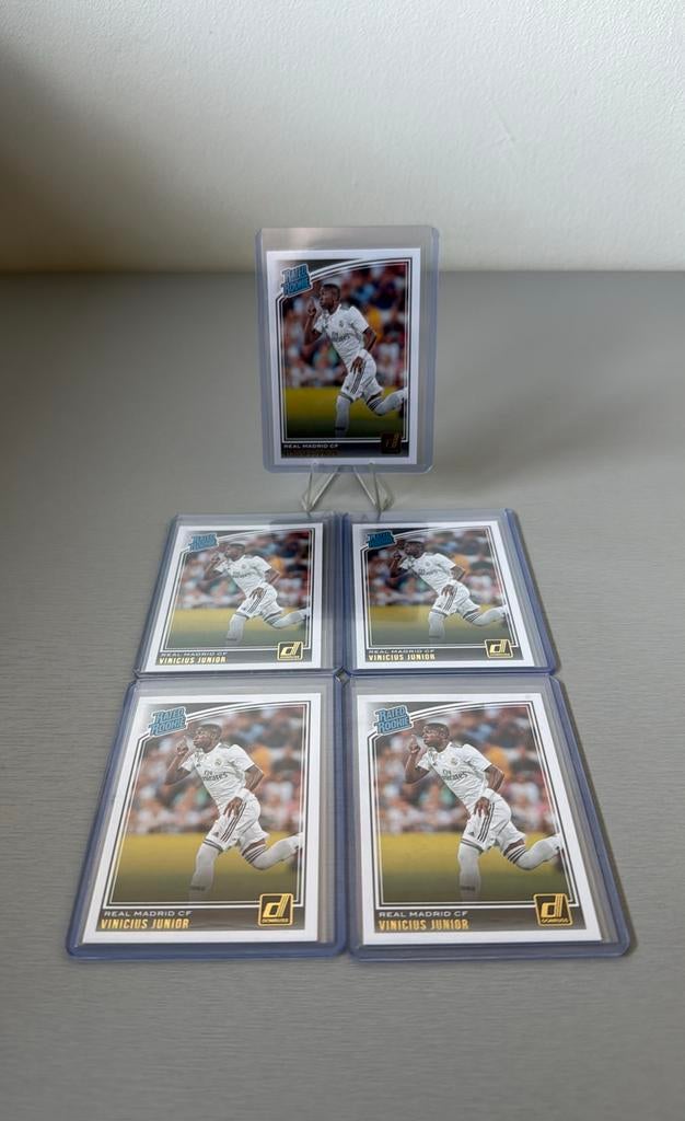5x Panini Donruss Vinicius Junior Rated Rookie RC, Ophalen of Verzenden, Zo goed als nieuw, Meerdere plaatjes