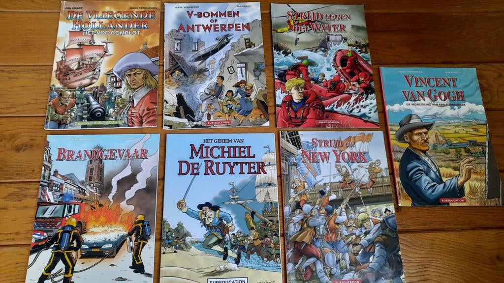 Euroducation stripboeken: Historische en avontuurlijke reeks, Meerdere stripboeken, Ophalen of Verzenden, Gelezen, Marc Verhaegen, Jan Kragt