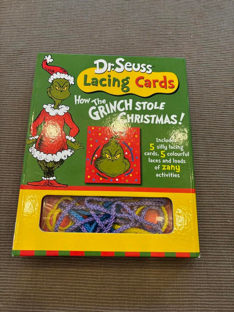 Dr. Seuss How the Grinch Stole Christmas Lacing Cards, Ophalen of Verzenden, Zo goed als nieuw, Knutselen