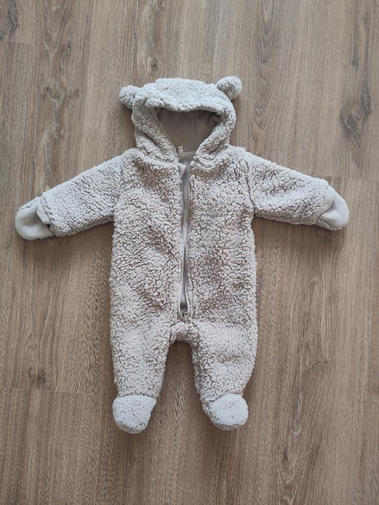 Zandkleur teddy overall / berenpak maat 68, Zeeman, Jongetje of Meisje, Ophalen of Verzenden, Zo goed als nieuw