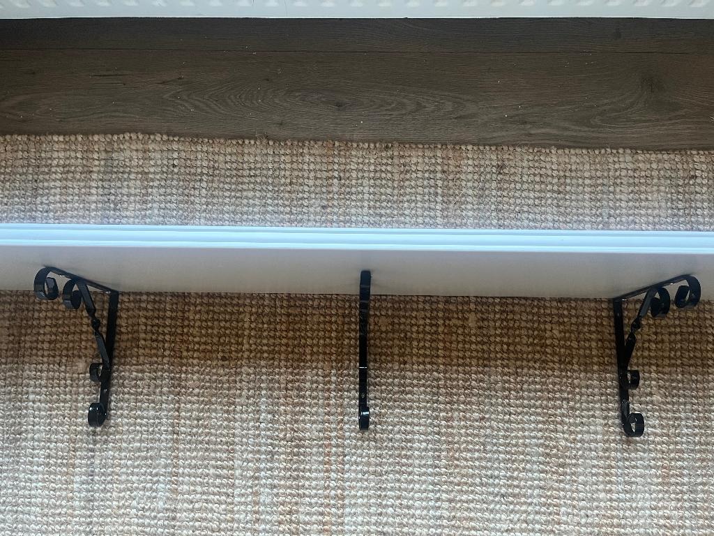 Bergshult wandplank Ikea 120x30 + 3 dragers Gamma 21cm, Ophalen, Gebruikt, Minder dan 25 mm, Plank