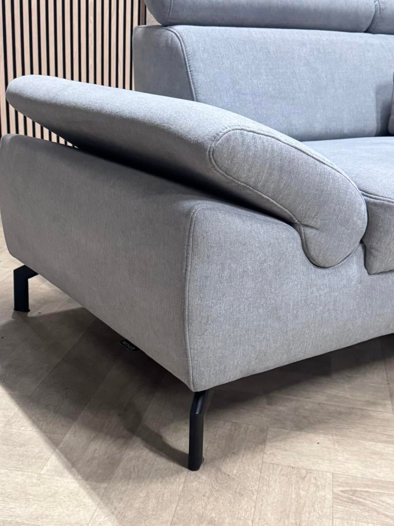 ZGAN Montel Modena Design Hoekbank - Grijs, -, -, Hoekbank, 300 cm of meer