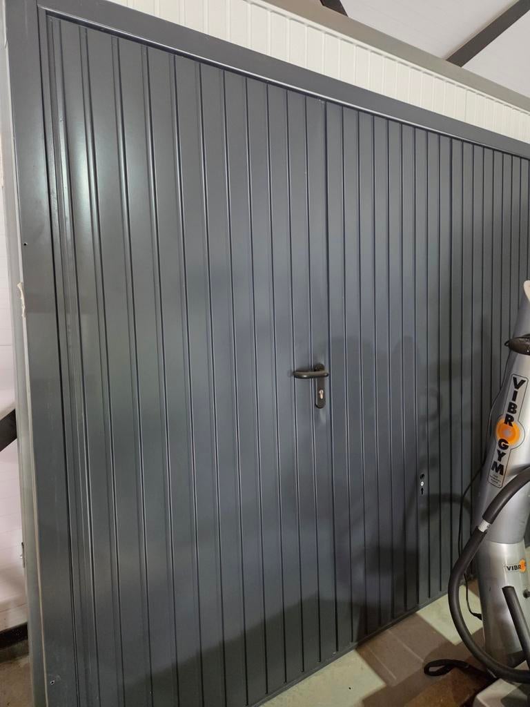 Novoferm kanteldeur met loopdeur, Gebruikt, Garagedeur, Ophalen of Verzenden, 120 cm of meer