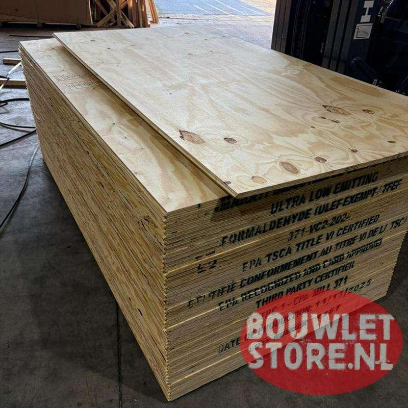 Underlayment 18 mm platen | Elliottis Pine constructief, Niet ingevuld, Minder dan 20 mm, Niet ingevuld, Nieuw