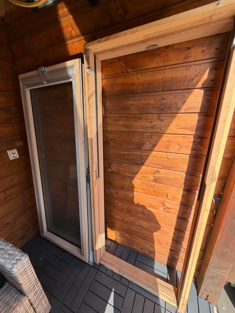 Dakraam met dubbelglas en houten frame, Ophalen, Gebruikt, Minder dan 80 cm, 160 cm of meer