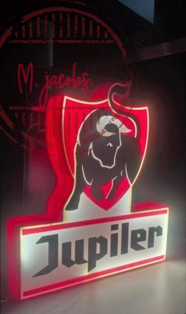Jupiler lichtreclame met LED verlichting, Ophalen of Verzenden, Nieuw, Reclamebord, Plaat of Schild, Jupiler