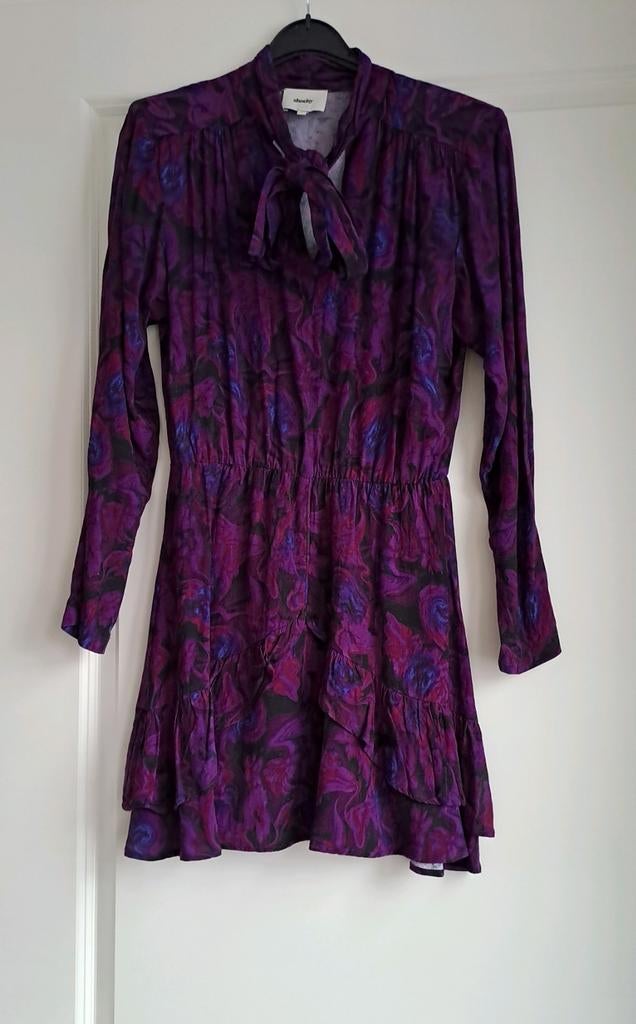 Shoeby Paarse Bloemenprint Jurk Maat S, Paars, Ophalen of Verzenden, Zo goed als nieuw, Shoeby