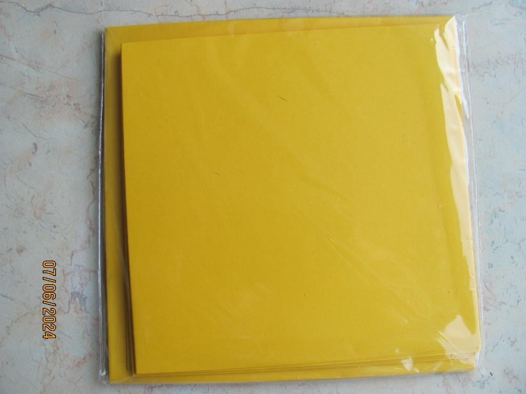 NIEUW set 6 x gele KAARTEN dubbele ENVELOP vierkant papier, Hobby en Vrije tijd, Kaarten | Zelf maken, Ophalen of Verzenden, Nieuw