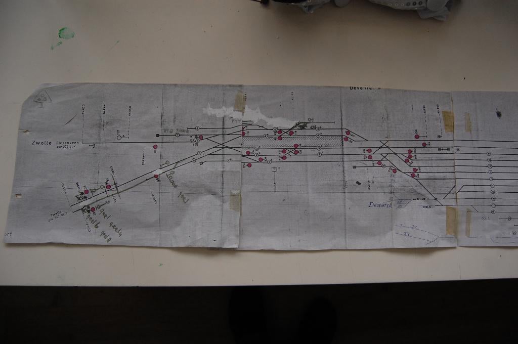 Een TEKENING van SPOORPLAN van DEVENTER, Overige merken, Wisselstroom, Gebruikt, Boek, Tijdschrift of Catalogus