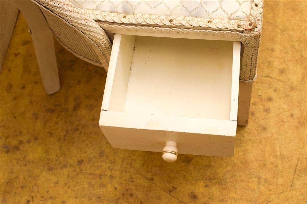 Vintage stoel met lade 49154, Ophalen of Verzenden, Gebruikt, Bruin, Vijf, Zes of meer stoelen