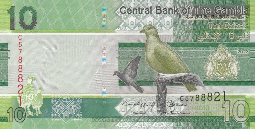 Gambia bankbiljet 10 Dalasis 2023 Birds and Arms, Pick New, Postzegels en Munten, Bankbiljetten | Afrika, Ophalen of Verzenden