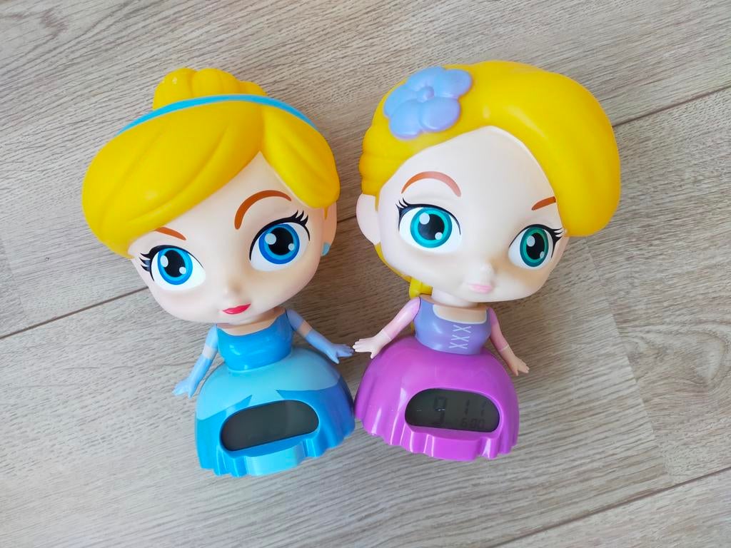 Superschattige Disney Princess wekkers! Rapunzel/Assepoester, Witgoed en Apparatuur, Wekkers, Ophalen of Verzenden, Zo goed als nieuw