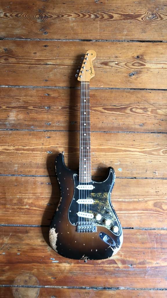 Fender Stratocaster, Muziek en Instrumenten, Ophalen, Zo goed als nieuw, Solid body, Fender