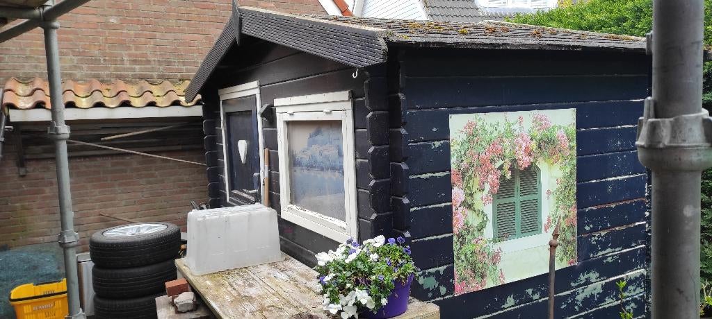 tuinhuis berging opslag, Tuin en Terras, Tuinhuizen, Ophalen, Gebruikt, 250 tot 500 cm, Blokhut