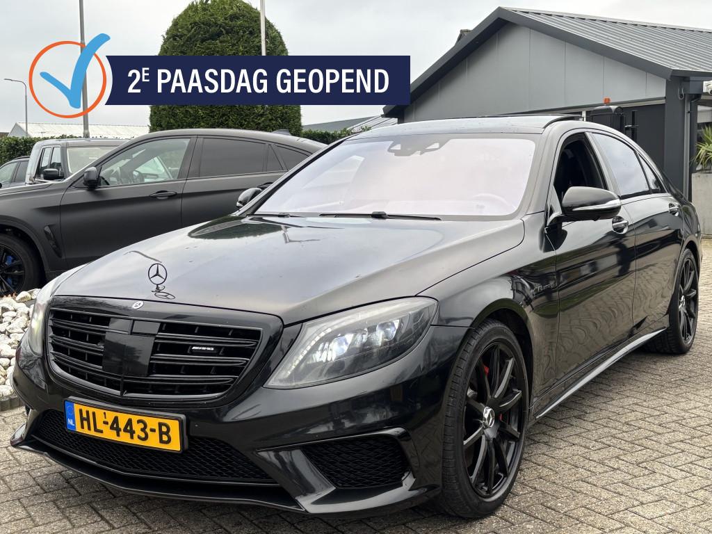 Mercedes-Benz S-Klasse S63 AMG Lang 2014 Panorama Burmester, Auto's, Automaat, 5461 cc, Lichtsensor, Gebruikt