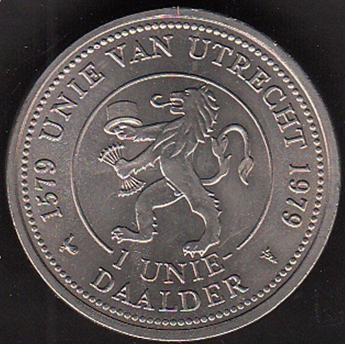 Nederland penning Unie van Utrecht 1579-1979 in cassette, Ophalen of Verzenden, Overige materialen, Nederland