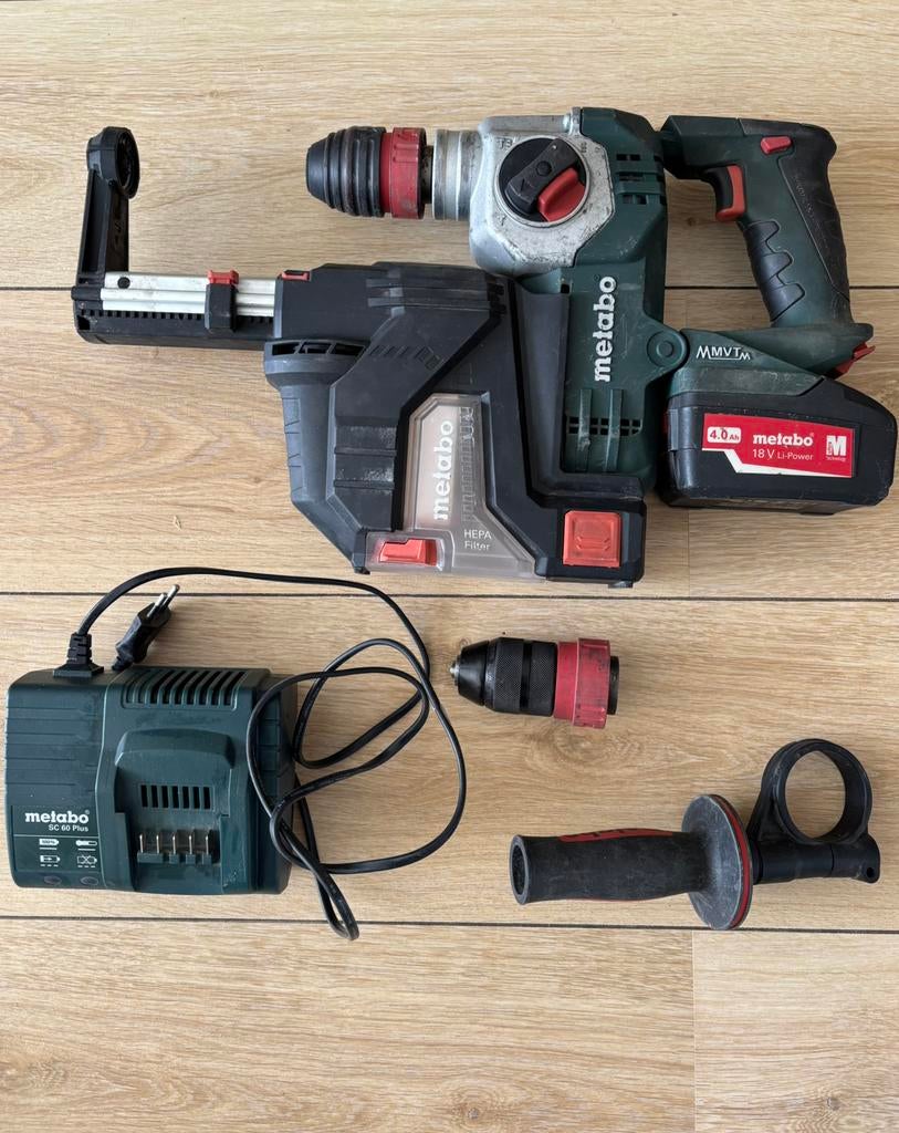 Accu Combi Boorhamer metabo KHA 18LTX BL24 Quick, Doe-het-zelf en Verbouw, Gereedschap | Boormachines, Ophalen of Verzenden, Gebruikt