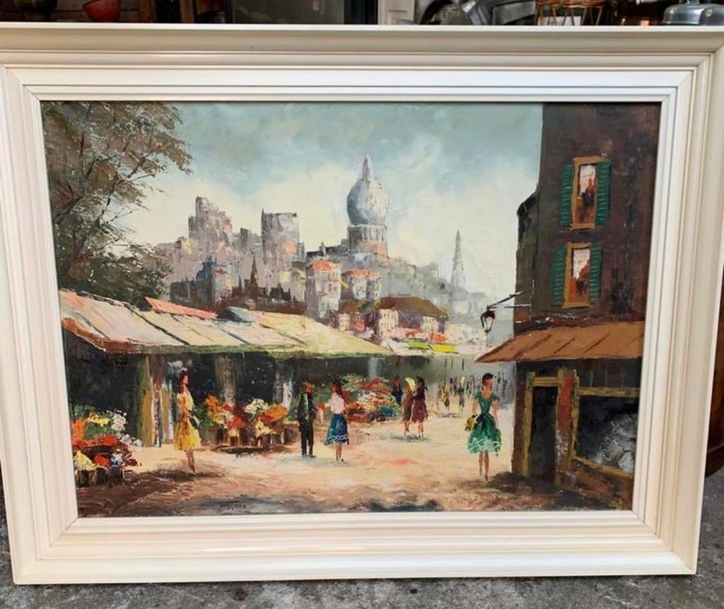 Schilderij schilder Marco impressionistic Sacré-Cœur Parijs, Antiek en Kunst, Kunst | Schilderijen | Klassiek, Ophalen of Verzenden