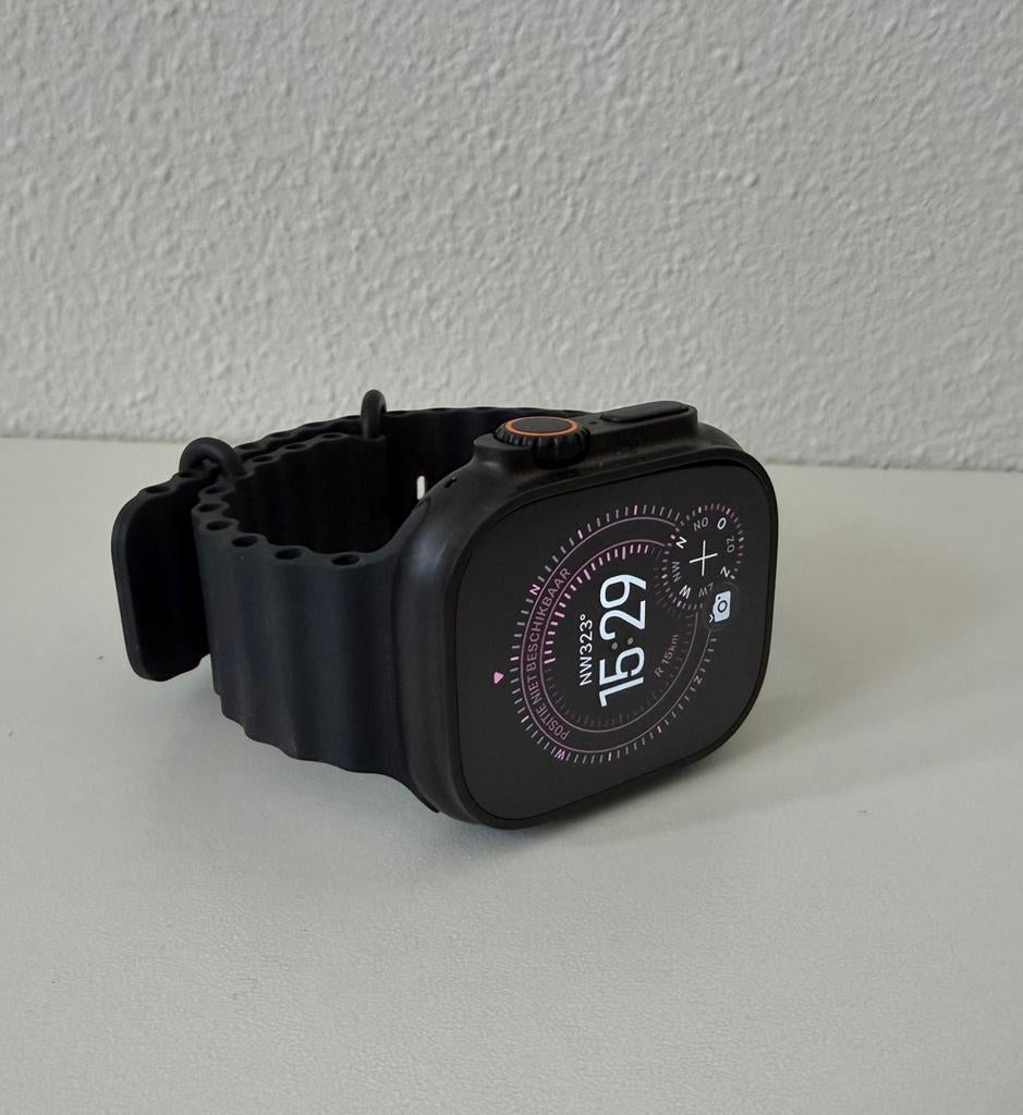 Apple Watch Ultra 2 Zwart | Krasvrij | Batt 100% | Garantie, Apple, Zwart, IOS, Ophalen of Verzenden