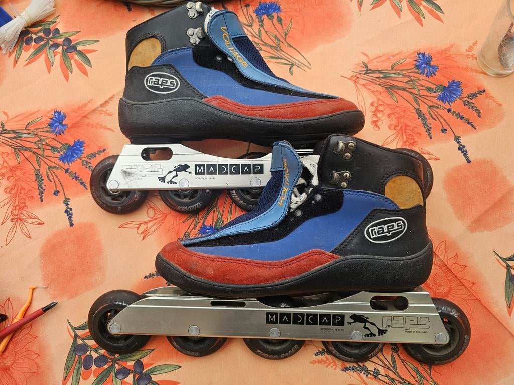 Raps Voltage skeelers met Madcap 5-wiel onderstel. Maat 43, Ophalen of Verzenden, Gebruikt