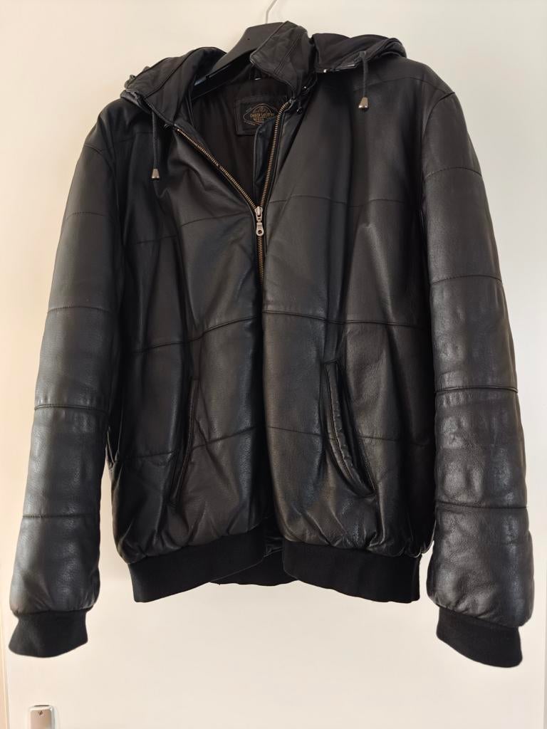 Leren Bubble Coat met Capuchon - Global Leather, Zwart, Maat 56/58 (XL), Ophalen of Verzenden, Global Leather