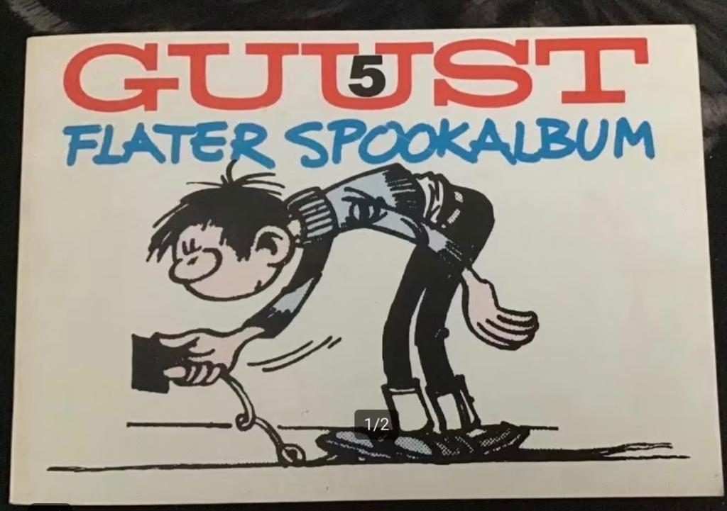 Guust spookalbum (5) door Franquin en Jidehem., Eén stripboek, Ophalen of Verzenden, Gelezen