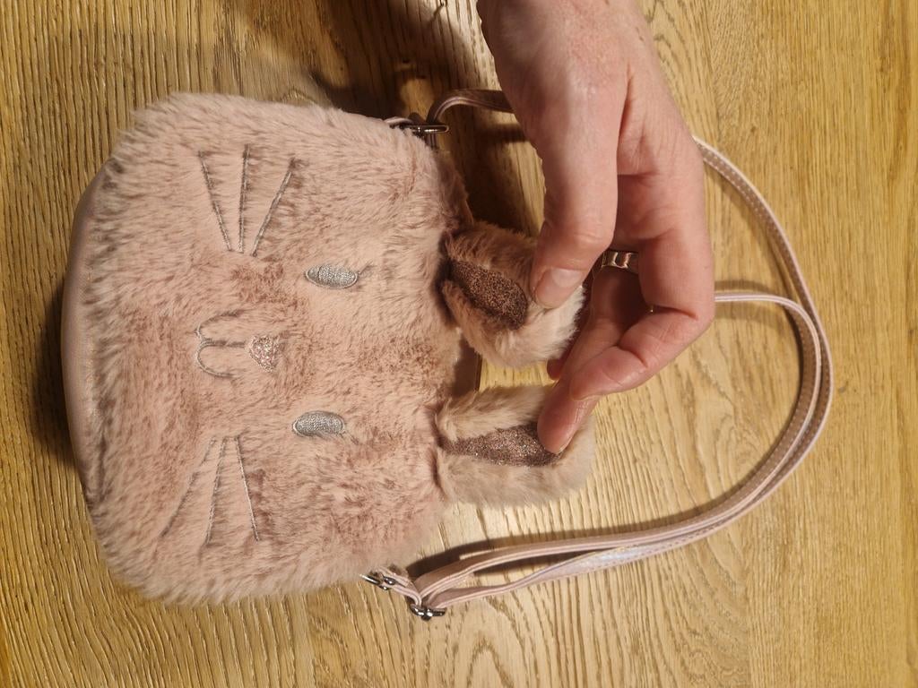 Princess Mimi tasje - poesje met zachte teddystof en zilver, Ophalen of Verzenden, Zo goed als nieuw, Princess mimi