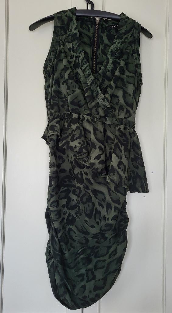 Als nieuw! Costes jurk, groen, zwart, maat M, Kleding | Dames, Maat 38/40 (M), Ophalen of Verzenden, Zo goed als nieuw, Costes