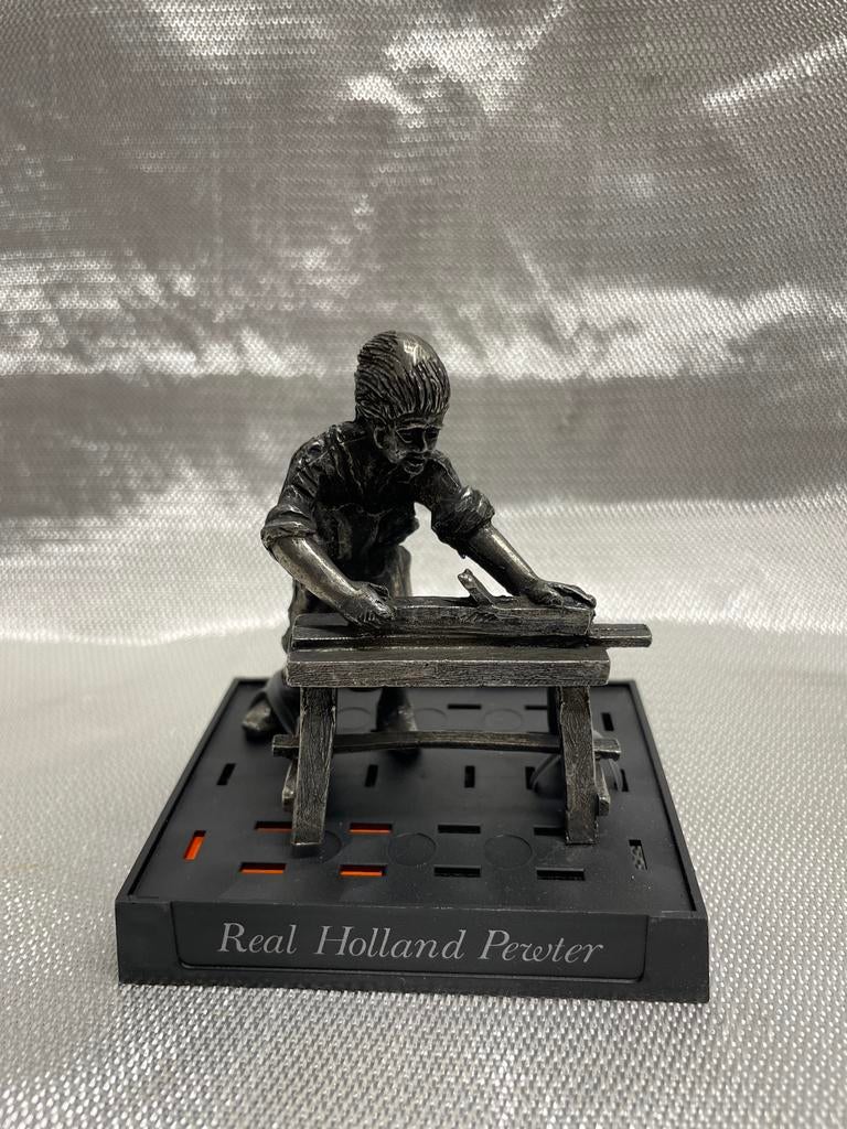 Tinnen Timmerman Beeldje - Real Holland Pewter, Ophalen