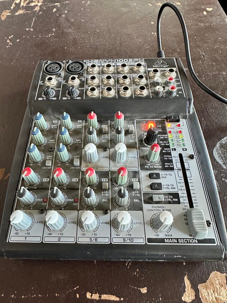 Behringer Xenyx 1002 FX mengpaneel, Ophalen of Verzenden, Gebruikt, 5 tot 10 kanalen, Microfooningang