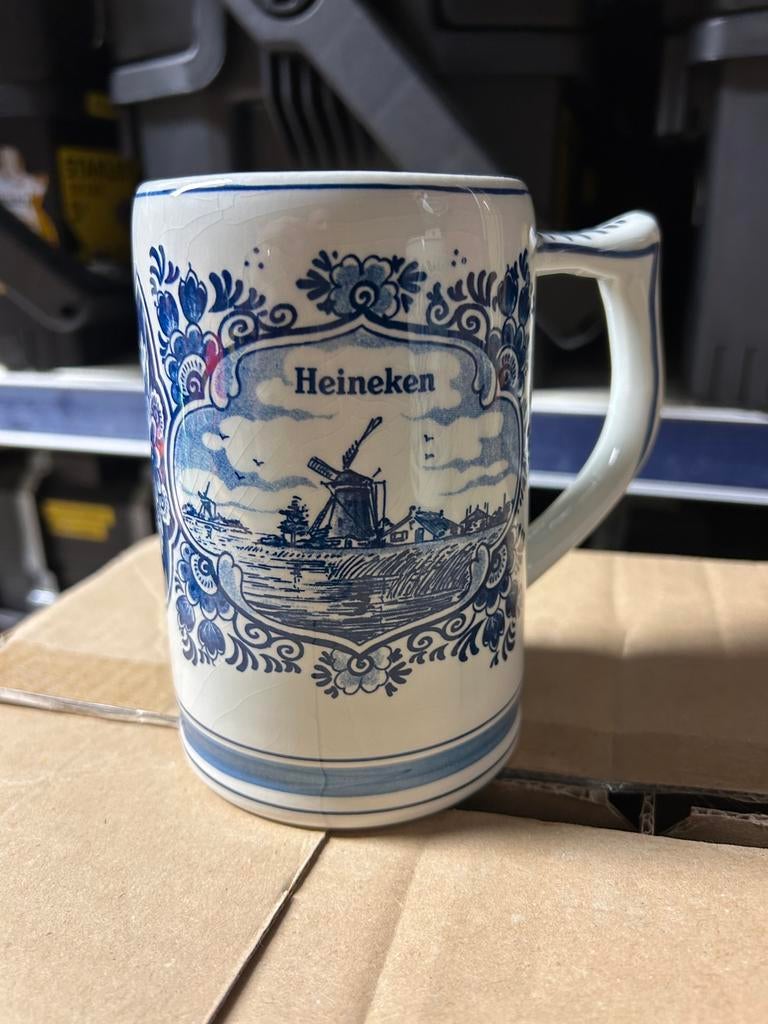 Heineken oude delfts blauwe pul dubbeldruk, Ophalen