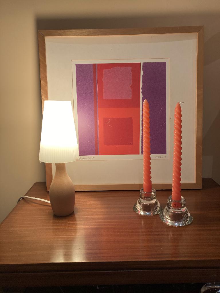 Vintage Ikea Japandi tafellampje, Ophalen of Verzenden, Zo goed als nieuw, Hout, Minder dan 50 cm