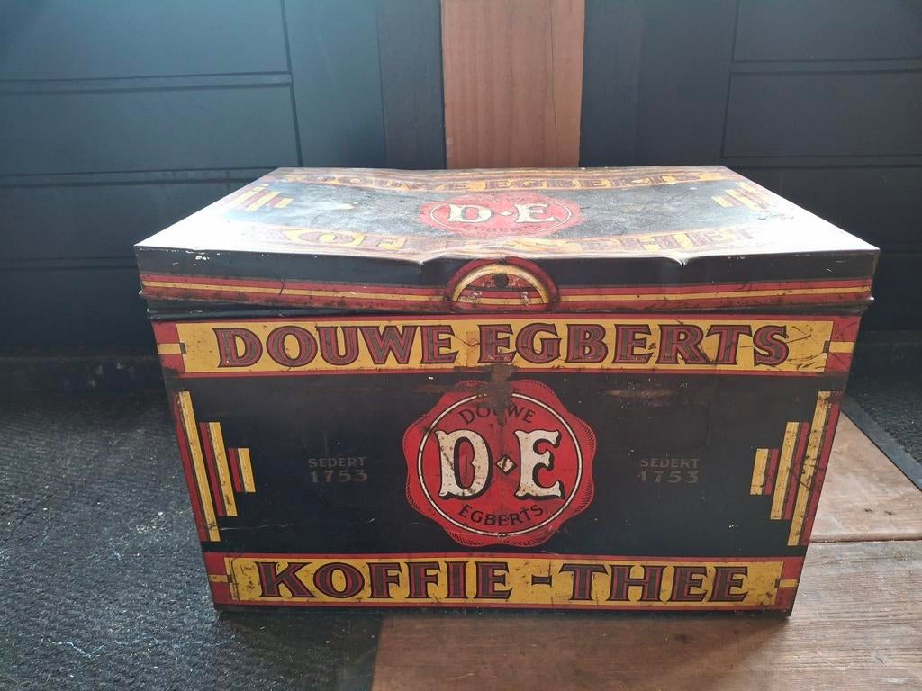 Oud blik van Douwe Egberts koffieblik  brocante, Verzamelen, Blikken, Ophalen of Verzenden, Gebruikt, Koffie, Douwe Egberts
