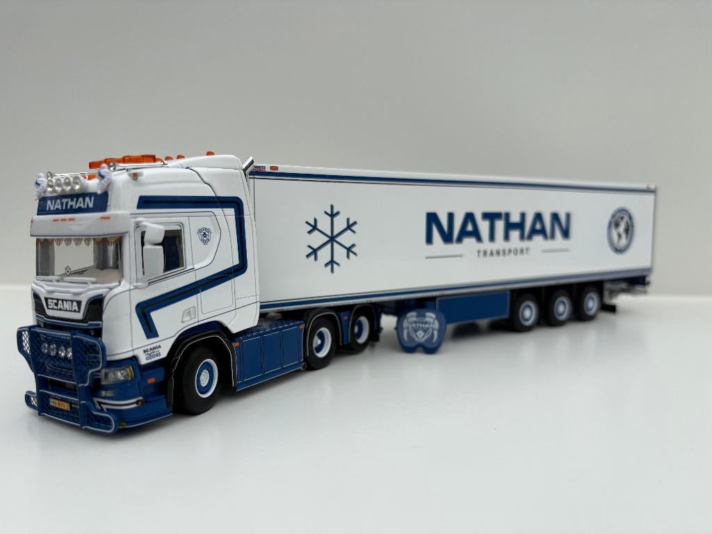 WSI  SCANIA  R HIGHLINE 6X2  REEFER TRAILER   3 AXLE NATHAN, Ophalen of Verzenden, Nieuw, Bus of Vrachtwagen, Wsi
