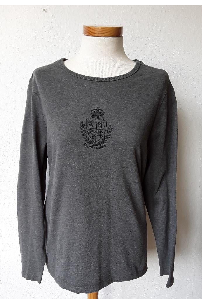 Grijs shirt Lauren Ralph Lauren mt 44/46, Maat 46/48 (XL) of groter, Ophalen of Verzenden, Zo goed als nieuw, Lange mouw
