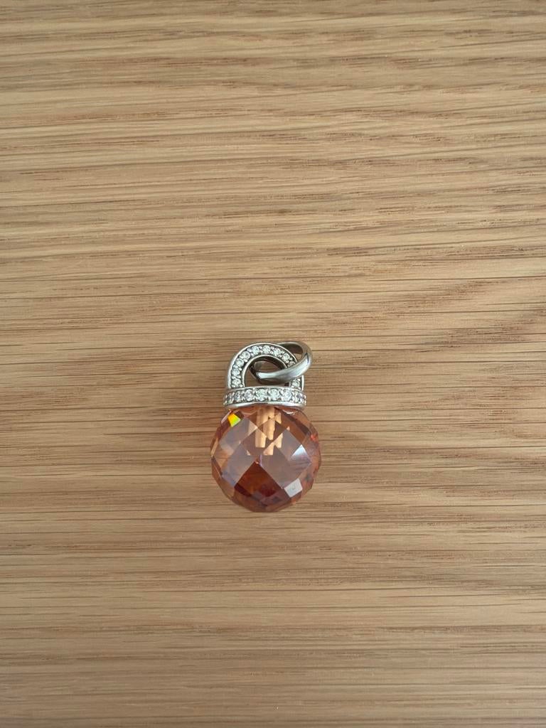 Ti Sento hanger, Ophalen of Verzenden, Zo goed als nieuw, Zilver, Met strass