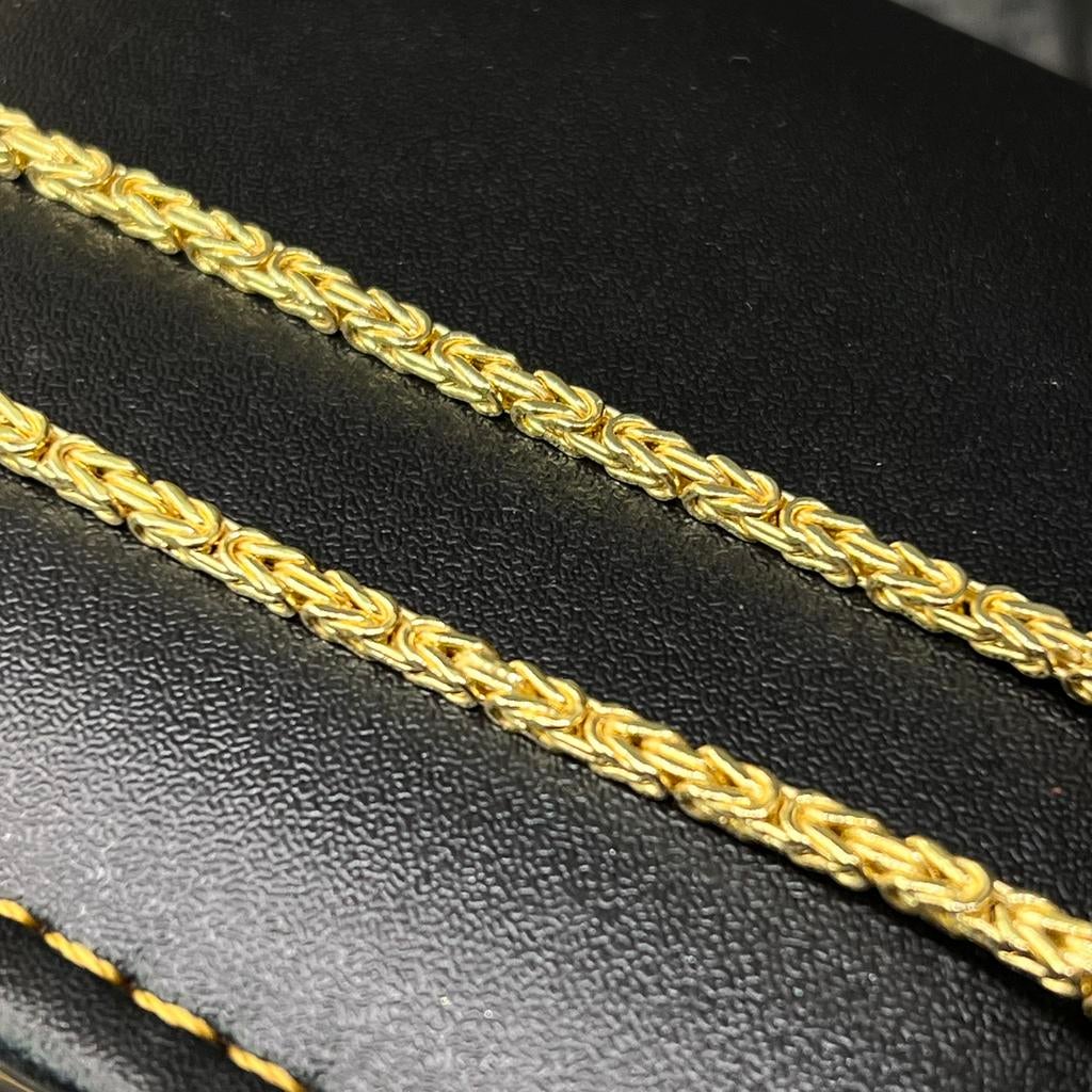 14k gouden koningsketting prachtig dik schakel, Ophalen of Verzenden, Nieuw, Goud